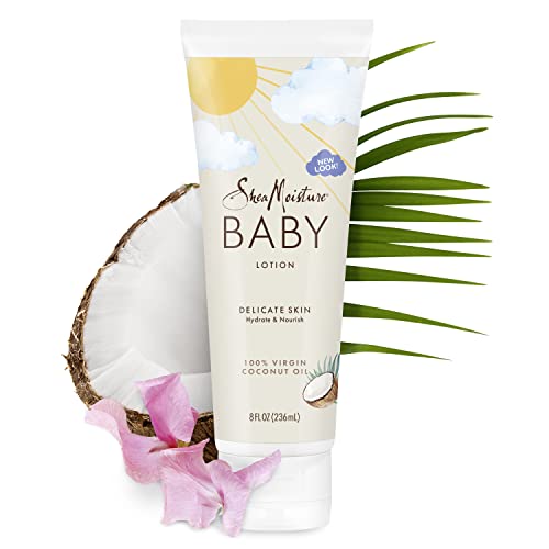 SheaMoisture Baby Lotion - Hydrating Coconut Oil & Shea Butter, Gentle for Sensitive Skin - 8oz