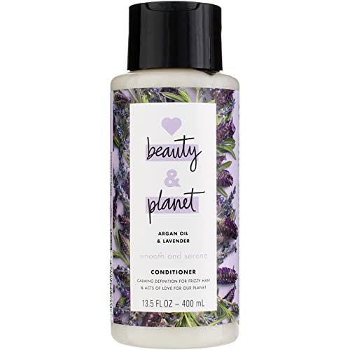 Love Beauty and Planet Conditioner - Frizz Control, Argan Oil & Lavender, Biodegradable - 13.5oz