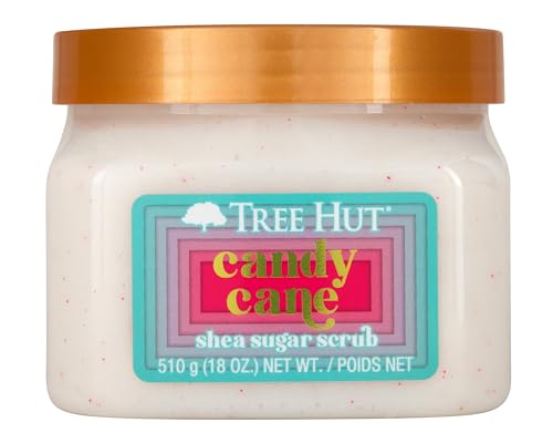 Tree Hut Body Scrub - Exfoliates & Hydrates, Vegan & Paraben-Free - Candy Cane, 18 fl oz