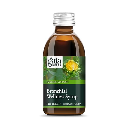 Gaia Herbs Bronchial Wellness Syrup - Supports Lung Health, Soothes Sore Throat - 5.4 Fl Oz