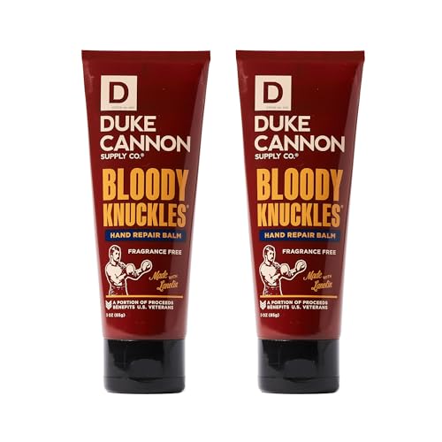 Duke Cannon Hand Cream - Moisturizes Dry, Cracked Hands, Lanolin-Enriched, Unscented - 3oz, 2-Pack