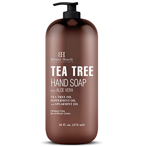 Botanic Hearth Tea Tree Liquid Hand Soap - Hydrating & Soothing, Aloe Vera, 16 fl oz