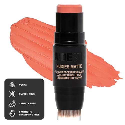 Nudestix Cheek Tint Stick - Creamy Blush for Youthful Glow, Vegan, Gluten-Free - Salty Siren