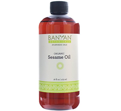 Banyan Botanicals Sesame Oil - Nourishing Carrier for Skin & Hair, Organic & Unrefined - 16oz