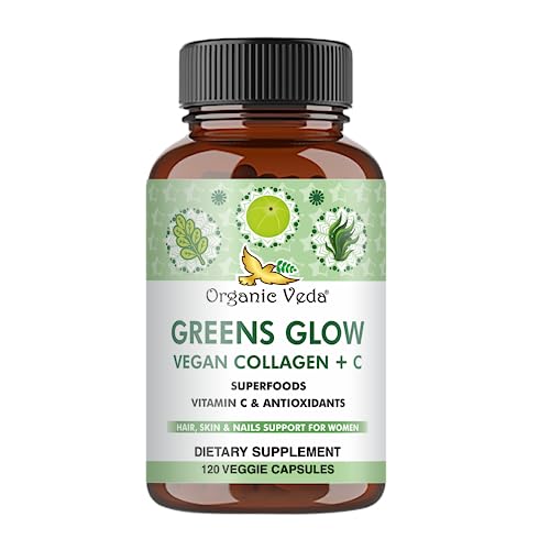 Organic Veda Moringa Supplement - Promotes Glowing Skin & Hair, Non-GMO, Vegan - 120 Capsules
