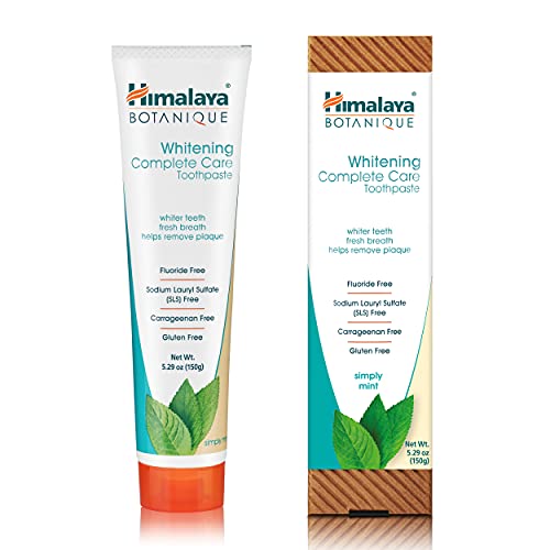 Himalaya Botanique Whitening Toothpaste - Brightens Teeth, Fresh Mint Flavor, Vegan - 5.29 oz