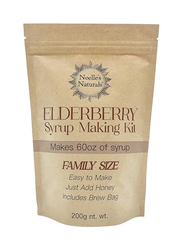 Noelle's Naturals Elderberry Syrup DIY Kit - Organic Spices, Easy Home Brew - Makes 60oz