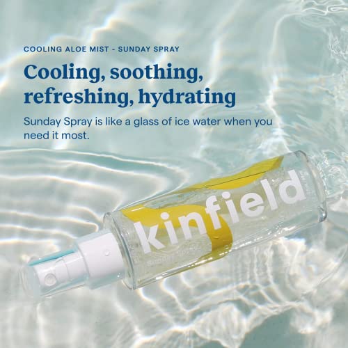 Kinfield Sunday Spray - Cooling Aloe Mist, Refreshes & Soothes Skin - 3.0 oz / 89 ml