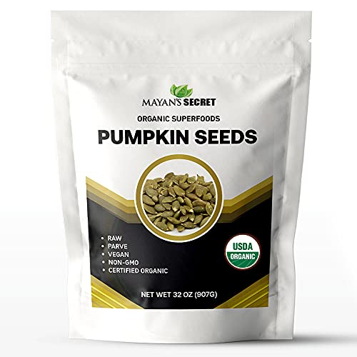 Mayan's Secret Organic Pumpkin Seeds - Iron & Zinc Boost, Raw, Gluten-Free - 2 Lbs