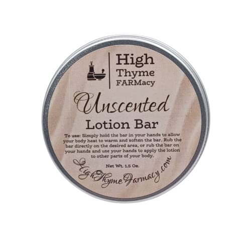 High Thyme FARMacy Unscented Lotion Bar - Nourishing Dry Skin, Natural Ingredients - 1.5oz