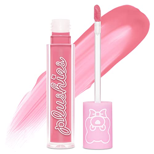 Lime Crime Plushies Lipstick - Long-Lasting, Talc-Free, Blackberry Candy Scent - Sheer Nude-Pink