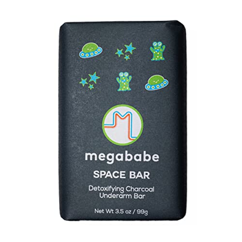 Megababe Underarm Bar Soap - Detoxifying Charcoal for Odor Control, 3.5 oz