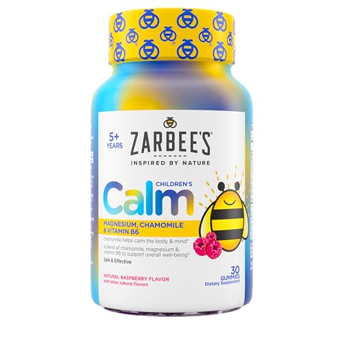 Zarbee's Children's Calm Gummies - Supports Emotional Wellbeing, Natural Raspberry Flavor - 30 Count