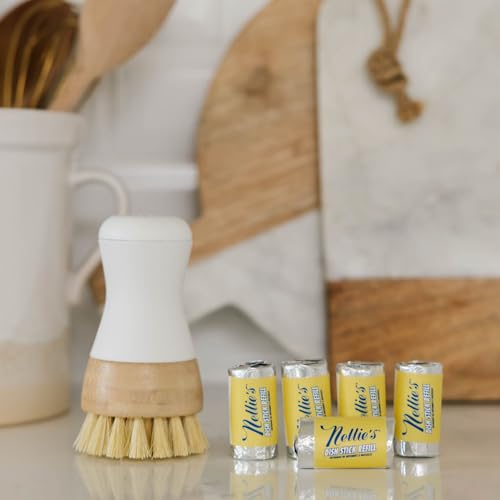 Nellie's Dish Stick + Refills - Powerful Dish Cleaner, Easy Refills - 2oz Starter Set