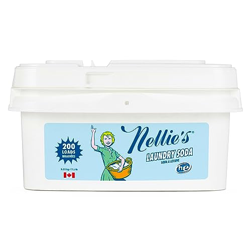 Nellie's Concentrated Laundry Detergent - Gentle, Cruelty-Free, 200 Loads, Fragrance-Free