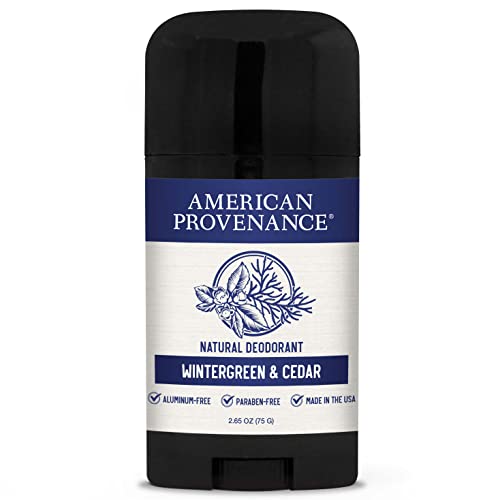 American Provenance Natural Deodorant - All-Day Protection, Essential Oils - Wintergreen, Fir, Cedar