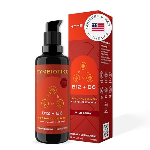 CYMBIOTIKA Liposomal Vitamin B12 - Boosts Energy & Supports Hair, Skin, Nails - 2 oz