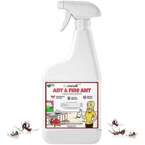 BugPursuit Pest Control Spray - Kills Ants Safely, 100% USDA Biobased, Non-Toxic - 24oz