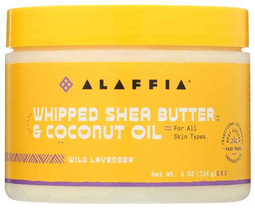 Alaffia Body Butter - Moisturizing Coconut Oil & Wild Lavender, Certified Organic - 4oz