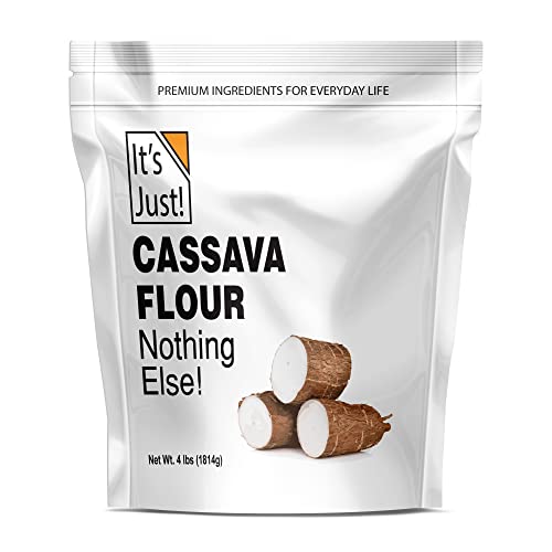 It's Just Cassava Flour - Allergen-Free Baking, Grain-Free Fiber Source - 4lb, Non-GMO