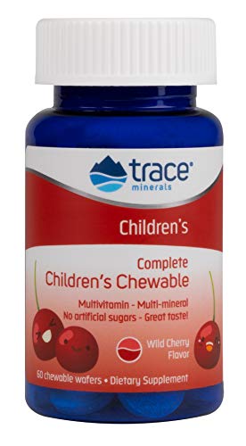 Trace Minerals Children's Multivitamin - Promotes Energy & Focus, Vegan, Gluten Free - 60 Chewables