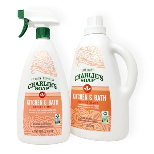 Charlie's Soap Multi-Surface Cleaner - Powerful, Hypoallergenic Formula, Natural Ingredients - 107oz