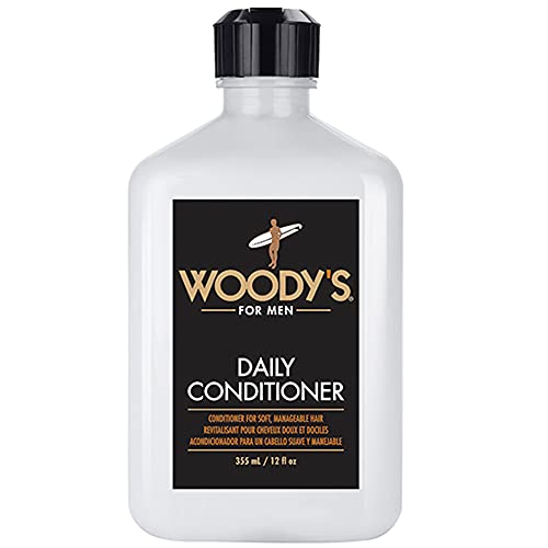 Woody's Daily Conditioner for Men - Softens & Nourishes with Tea Tree & Green Tea - 12oz