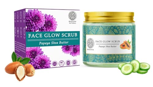 Buddha Natural Face Glow Scrub - Exfoliates & Cleanses with Green Clay, 100% Ayush Certified - 100g