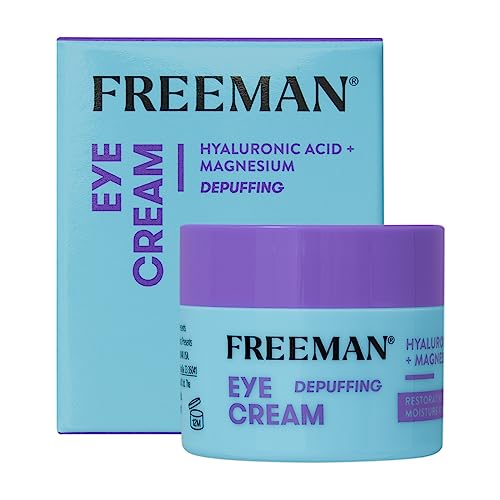 Freeman Eye Cream - Brightens & Depuffs, Infused with Magnesium & Hyaluronic Acid - 0.5 fl. oz.