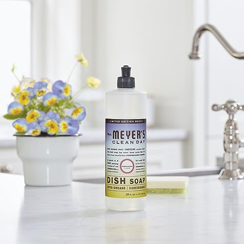 Mrs. Meyer's Liquid Dish Soap - Plant-Derived, Cruelty-Free, Compassion Flower Scent - 16 fl. oz