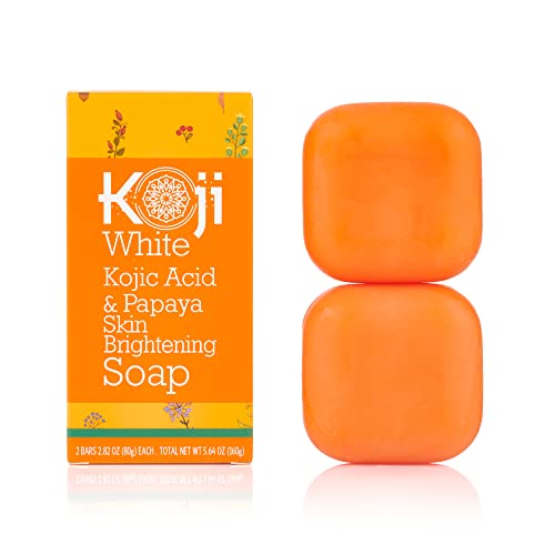 Koji White Soap Set - Brightening & Exfoliating, Hydrating for All Skin Types - 2 Bars, 2.82 oz