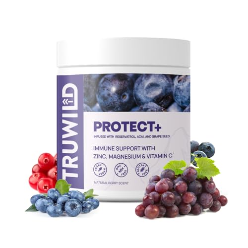 TruWild Protect+ Immune Defense Supplement - Natural Vitamin C, Zinc & Antioxidants - 30 Capsules