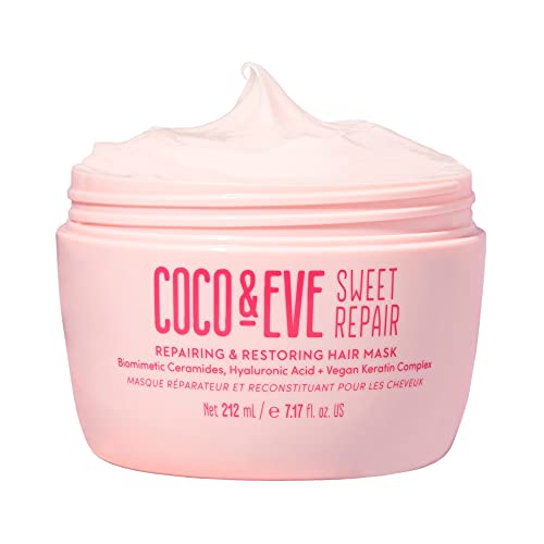 Coco & Eve Hair Mask - Restores Damaged Hair, Boosts Hydration & Shine with Vegan Keratin - 8.8oz