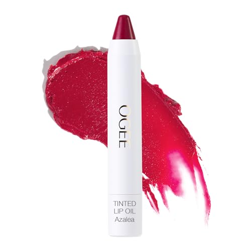 Ogee Tinted Sculpted Lip Oil - Hydrating Color with Organic Oils & Vitamin E - AZALEA