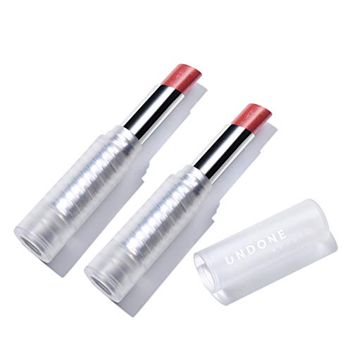 UNDONE BEAUTY Lipstick - Volume-Enhancing, Hydrating Aloe & Coconut - Sunset Rose, 2 Pack