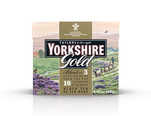 Taylors of Harrogate Yorkshire Gold Tea - Rich Flavor, Rainforest Alliance Certified - 80 Teabags