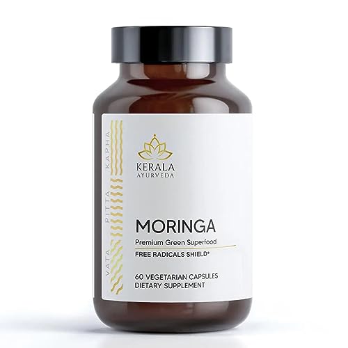 Kerala Ayurveda Moringa Capsules - Boosts Immunity, Energy & Skin Health - 60 Count