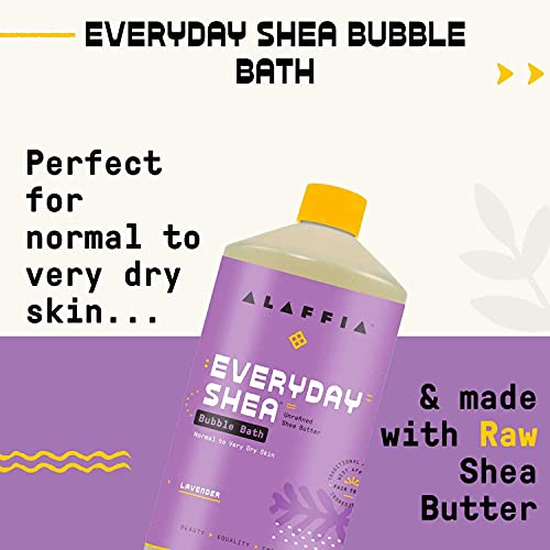 Alaffia Shea Bubble Bath - Deep Relaxation, Fair Trade Shea Butter, Lavender - 32 Fl Oz