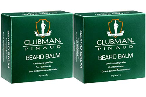 Clubman Pinaud Beard Balm - Controls Frizz, Nourishing Natural Ingredients - 2 oz x 2 Pack