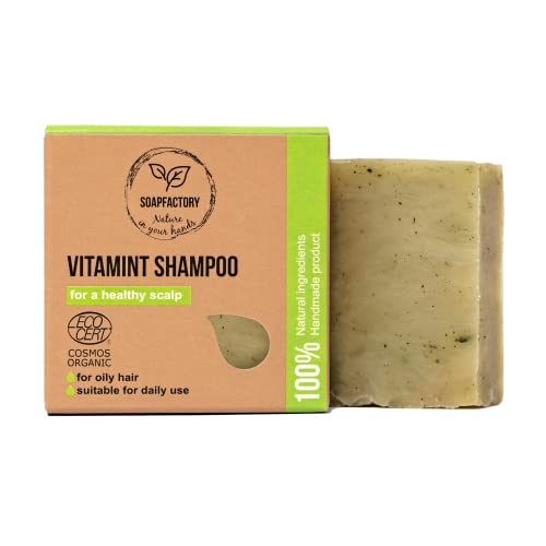 SoapFactory Organic Shampoo Bar - Nourishing Rosemary Oil, Vegan, Plastic-Free - 3 oz