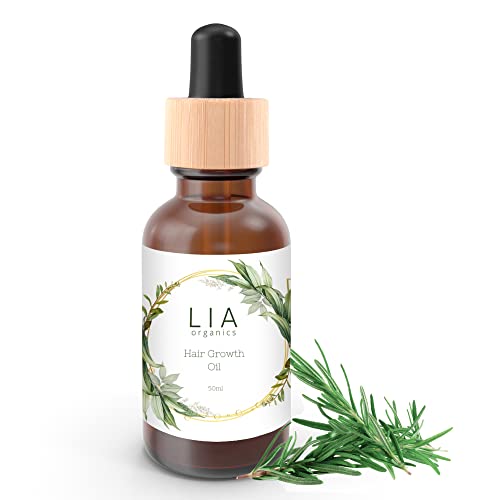 Lia Organics Hair Growth Oil - Nourishes Roots for Thicker Hair, Rosemary & Amla - 1.70 Fl Oz