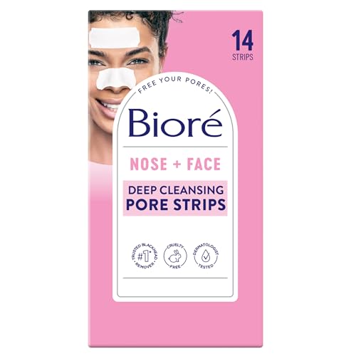 Bioré Deep Cleansing Pore Strips - Instant Blackhead Removal, Oil-Free, Non-Comedogenic - 14 Count