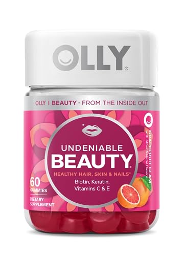 OLLY Undeniable Beauty Gummy - Supports Hair, Skin, Nails with Biotin & Vitamin C - 60 Count