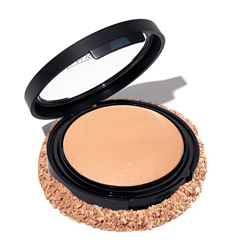 Laura Geller Baked Double Take Powder Foundation - Full Coverage, Anti-Aging Ingredients - Light