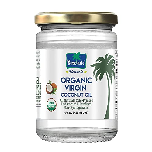 Parachute Naturalz Virgin Coconut Oil - Moisturizes Skin & Hair, USDA Certified - 16 Fl Oz