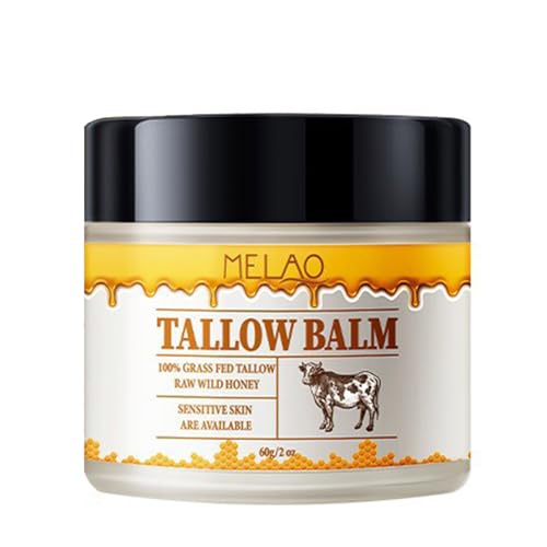 Whipped Beef Tallow and Honey Balm - Natural Moisturizer for Face & Body, 2 oz