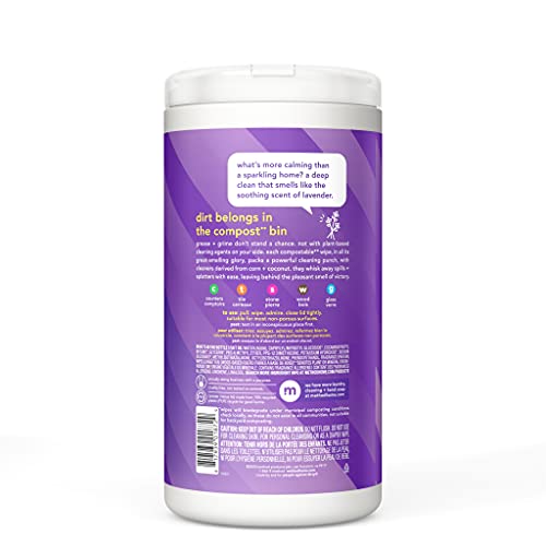 Method All-Purpose Cleaning Wipes - Plant-Based Power, Compostable, French Lavender - 210 Count