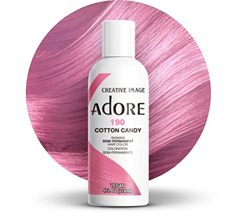 Adore Semi Permanent Hair Color - Vibrant Pink, Vegan & Cruelty-Free, No Harsh Chemicals - 4 Fl Oz