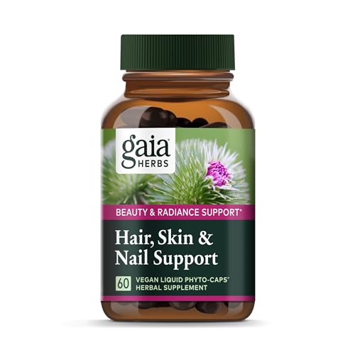 Gaia Herbs Hair Supplement - Promotes Healthy Skin, Hair & Nail Growth - Vegan, 60 Liquid Caps