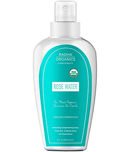 Radha Beauty Rose Water Toner - Moisturizes & Soothes, Vegan & Cruelty-Free - 4oz Mist Spray